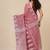 nude pink printed cotton blend handspun soft saree