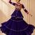 Purple Cotton Gamthi Work Lehenga Choli with Koti