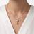 25 Sterling Silver Rose Gold Plated Cute  Cat Kitty Charm CZ Pendant Necklace  Set for Women