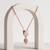 25 Sterling Silver Rose Gold Plated Cute  Cat Kitty Charm CZ Pendant Necklace  Set for Women