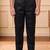 Boys black satin peacock bead work embroidered indo western blazer & trouser set