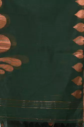 green heart motifs cotton blend handspun soft saree