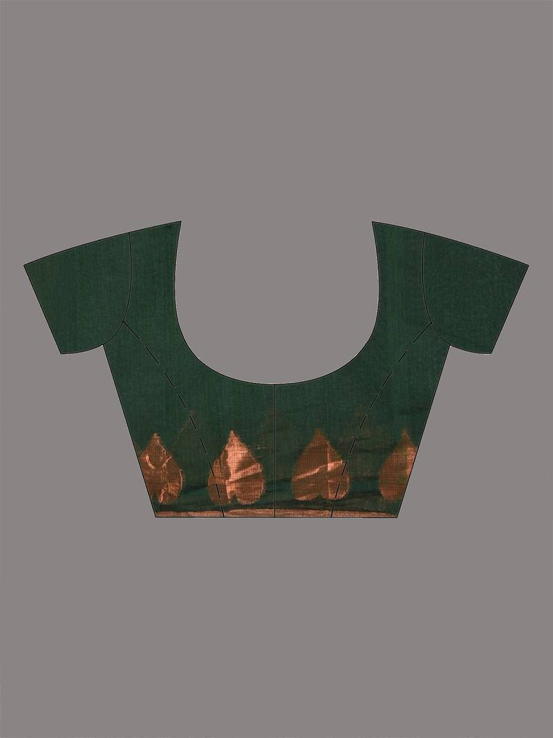green heart motifs cotton blend handspun soft saree