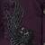 Boys wine satin peacock bead work embroidered indo western blazer & trouser set