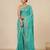 sea green heart motifs cotton blend handspun soft saree