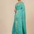 sea green heart motifs cotton blend handspun soft saree