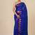 blue heart motifs cotton blend handspun soft saree