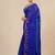 blue heart motifs cotton blend handspun soft saree
