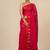 Red heart motifs cotton blend handspun soft saree