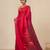 Red heart motifs cotton blend handspun soft saree