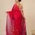 Red heart motifs cotton blend handspun soft saree