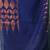 navy blue geometric motifs cotton blend handspun soft saree