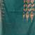 teal geometric motifs cotton blend handspun soft saree