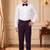 Boys wine satin floral sequined with bead work embroidered 3 piece suit set with bowtie