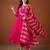 Embroidered Chanderi Flared Kurta Pant and Dupatta Set