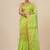 green geometric motifs cotton blend handspun soft saree