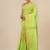 green geometric motifs cotton blend handspun soft saree