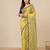 yellow texture pattern cotton blend handspun soft saree