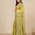 yellow texture pattern cotton blend handspun soft saree