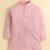 Boys peach pure cotton heritage embroidered kurta pyjama set with waistcoat & necklace