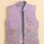Boys mauve cotton silk floral embroidered kurta trouser set with designer waistcoat