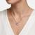 925 Sterling Silver Rose Gold Plated Open Heart CZ Pendant Necklace Set  for Women