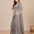 ecru texture pattern cotton blend handspun soft saree