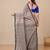 ecru texture pattern cotton blend handspun soft saree