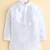 Boys white cotton silk floral embroidered kurta trouser set with designer waistcoat