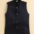 Boys black satin floral sequined embroidered sherwani & trouser set with waistcoat & necklace
