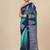 sea green woven cotton blend handspun soft saree