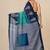 sea green woven cotton blend handspun soft saree