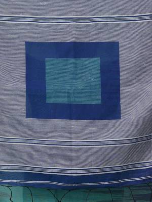 sea green woven cotton blend handspun soft saree 4