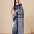 teal woven cotton blend handspun soft saree