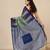 teal woven cotton blend handspun soft saree