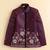 Boys wine satin floral sequined embroidered sherwani & trouser set with waistcoat & necklace