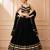 Black Cotton Gamthi Work Lehenga Choli with Georgette Dupatta