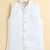 Boys off white satin heritage embroidered sherwani & trouser set with waistcoat & necklace