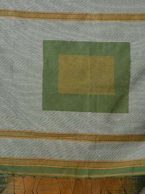 mustard woven cotton blend handspun soft saree 4