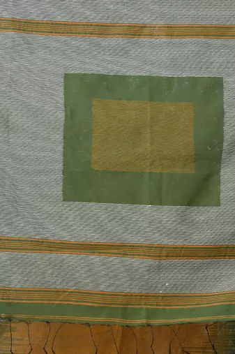 mustard woven cotton blend handspun soft saree