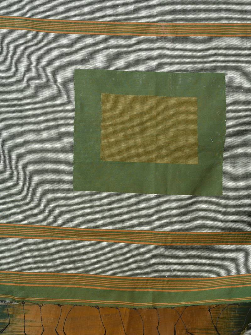 mustard woven cotton blend handspun soft saree