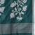 teal geometric motifs cotton blend soft saree