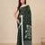 green geometric motifs cotton blend soft saree