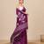 purple geometric motifs cotton blend soft saree