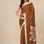 mustard geometric motifs cotton blend soft saree