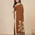 mustard geometric motifs cotton blend soft saree