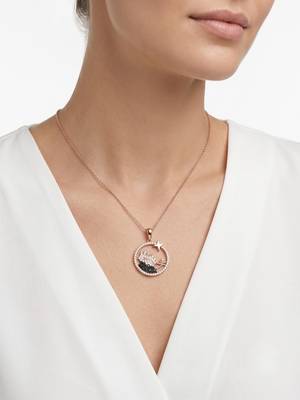 925 Sterling Silver Rose Gold Plated Tree of Life Pendant Necklace Set  for Women 1