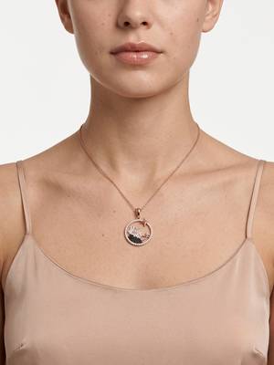 925 Sterling Silver Rose Gold Plated Tree of Life Pendant Necklace Set  for Women 3