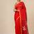 red sequin work resham silk blend soft saree