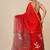 red sequin work resham silk blend soft saree